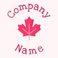 Maple leaf logo on a Lavender Blush background - Florale