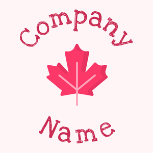 Maple leaf logo on a Lavender Blush background - Florale