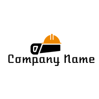 Casco y sierra de construcción de logo - Construcción & Herramientas Logotipo
