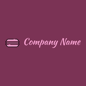Macaron logo on a Flirt background - Alimentos & Bebidas
