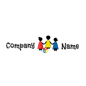 children holding hands logo - Enfant & Garderie