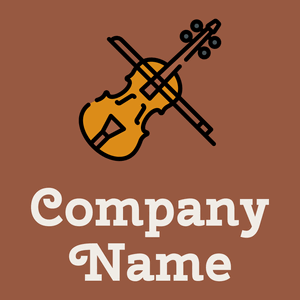 Violin logo on a Sepia background - Unterhaltung & Kunst