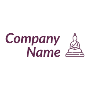 Buddha statue logo on a White background - Religiosidade