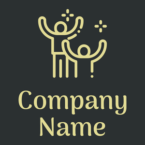Happiness logo on a Cod Grey background - Abstrait