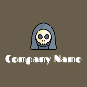 Death logo on a Soya Bean background - Abstrait