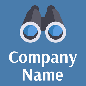 Binoculars logo on a Blue background - Abstracto