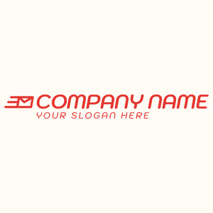 Delivered envelope logo in red outline - Comunicaciones