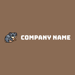 Koala logo on a Leather background - Animales & Animales de compañía