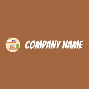 Wall shelves logo on a Sepia background - Muebles de casa
