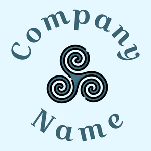 Celtic Spiral logo on a Blue background - Religiosidade