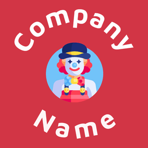 Maya Blue Clown on a Brick Red background - Arte & Entretenimiento