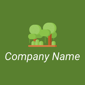 Jungle logo on a Rain Forest background - Environnement & Écologie