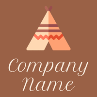 Tent logo on a Sepia background - Abstrait