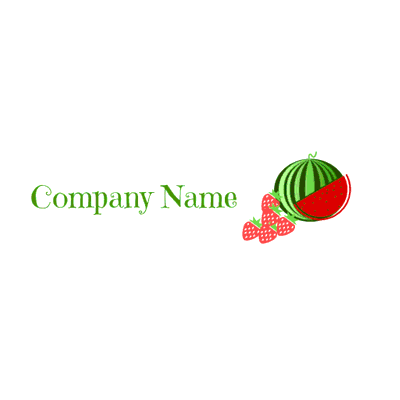 Mellon und Erdbeer-Ernte-Logo - Landwirtschaft Logo
