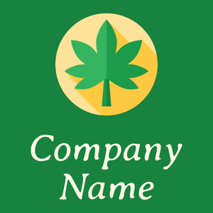 Cannabis logo on a Salem background - Hospital & Farmácia