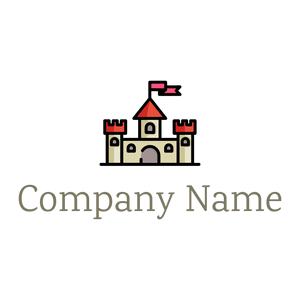 Red Castle on a White background - Architectuur