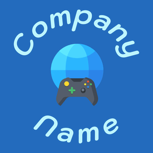 Online game logo on a Cerulean Blue background - Caridade & Empresas Sem Fins Lucrativos