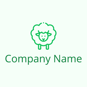 Sheep logo on a Mint Cream background - Agricultura