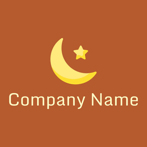 Muslim logo on a Fiery Orange background - Abstracto