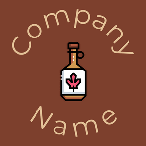 Maple syrup logo on a Copper Canyon background - Alimentos & Bebidas