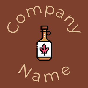 Maple syrup logo on a Copper Canyon background - Nourriture & Boisson