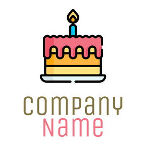 Candle Lit Cake on a White background - Alimentos & Bebidas