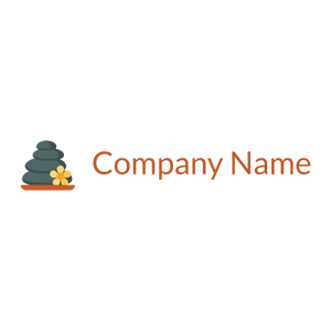 Hot stone logo on a White background - Spa & Estética