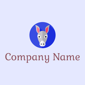 Donkey logo on a Ghost White background - Animali & Cuccioli