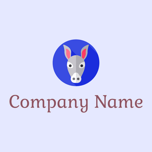Donkey logo on a Ghost White background - Animais e Pets