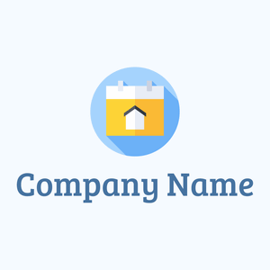 Calendar logo on a Blue background - Abstrait
