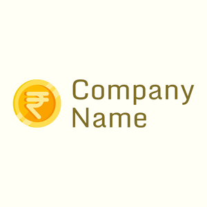 Mustard Rupee on a Ivory background
