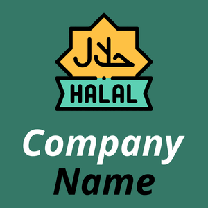 Halal logo on a Genoa background - Essen & Trinken