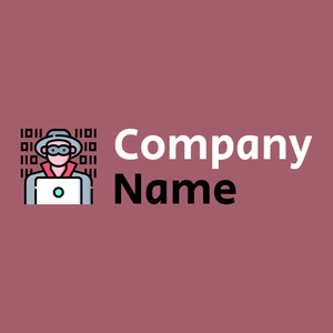 Hacker logo on a Turkish Rose background - Internet