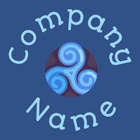 Triskele logo on a Fun Blue background - Religion et spiritualité