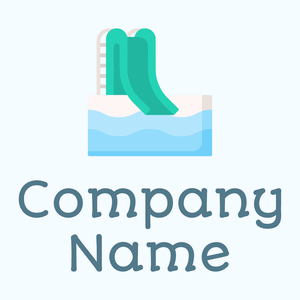Columbia Blue Water slide on a Alice Blue background - Jeux & Loisirs