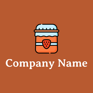 Jelly logo on a Fiery Orange background - Cibo & Bevande