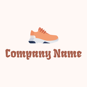 Running shoe logo on a Seashell background - Esportes
