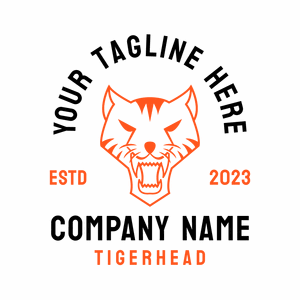 tiger head tattoo logo - Tiere & Haustiere