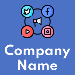 Social media logo on a Havelock Blue background - Business & Consulting
