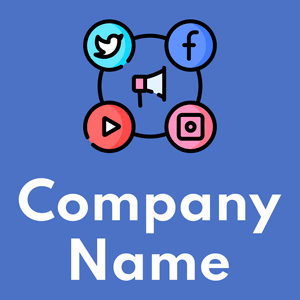 Social media logo on a Havelock Blue background - Negócios & Consultoria