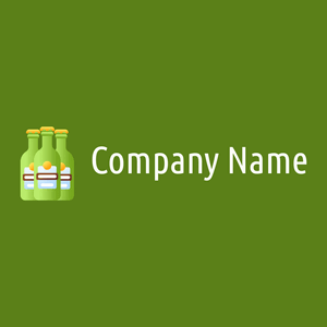 Beer bottle on a Olive Drab background - Essen & Trinken