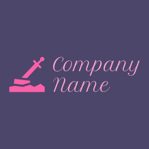 Sword logo on a Corn Flower Blue background