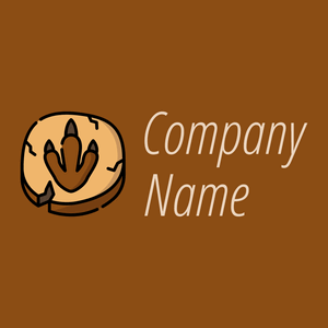 Footprint logo on a Saddle Brown background - Tiere & Haustiere