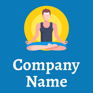 Meditation logo on a Cerulean background - Religion et spiritualité