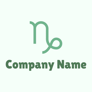 Capricorn logo on a green background - Abstrato