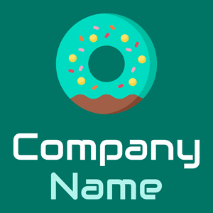 Robin's Egg Blue Donut on a Tropical Rain Forest background - Alimentos & Bebidas