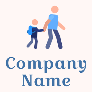 Walking to school logo on a Snow background - Comunidad & Sin fines de lucro