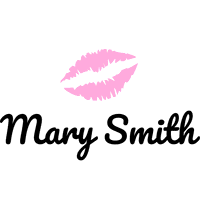 Logotipo de labios mary smith - Citas Logotipo