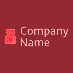 Coral Red Gummy bear on a Bright Red background - Tiere & Haustiere