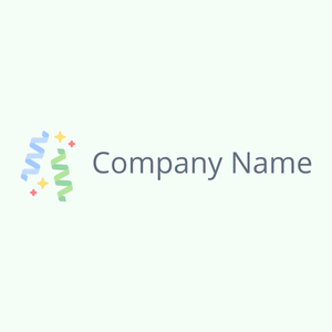 Confetti logo on a Honeydew background - Abstrait